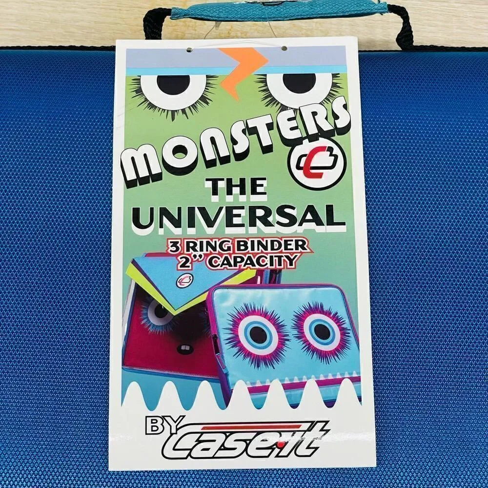 NWT Case-It Universal Monster Zipper Binder with Removable Laptop Sleeve 2” Ring